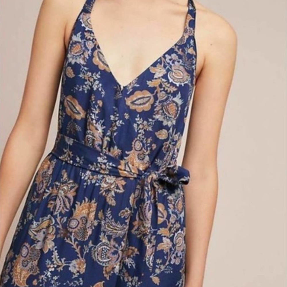 Anthropologie Ett Twa Paisley Floral Jumpsuit SIZE SMALL